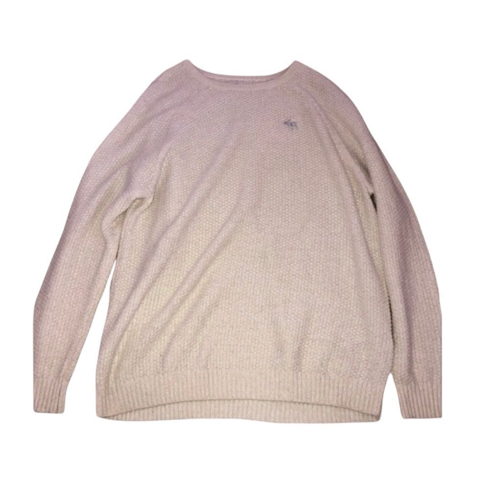 Abercrombie White Glitter Oversized Sweater